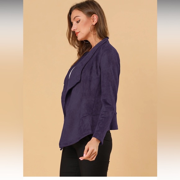 Allegra K Women's Purple Blazer - Picture 3 of 9